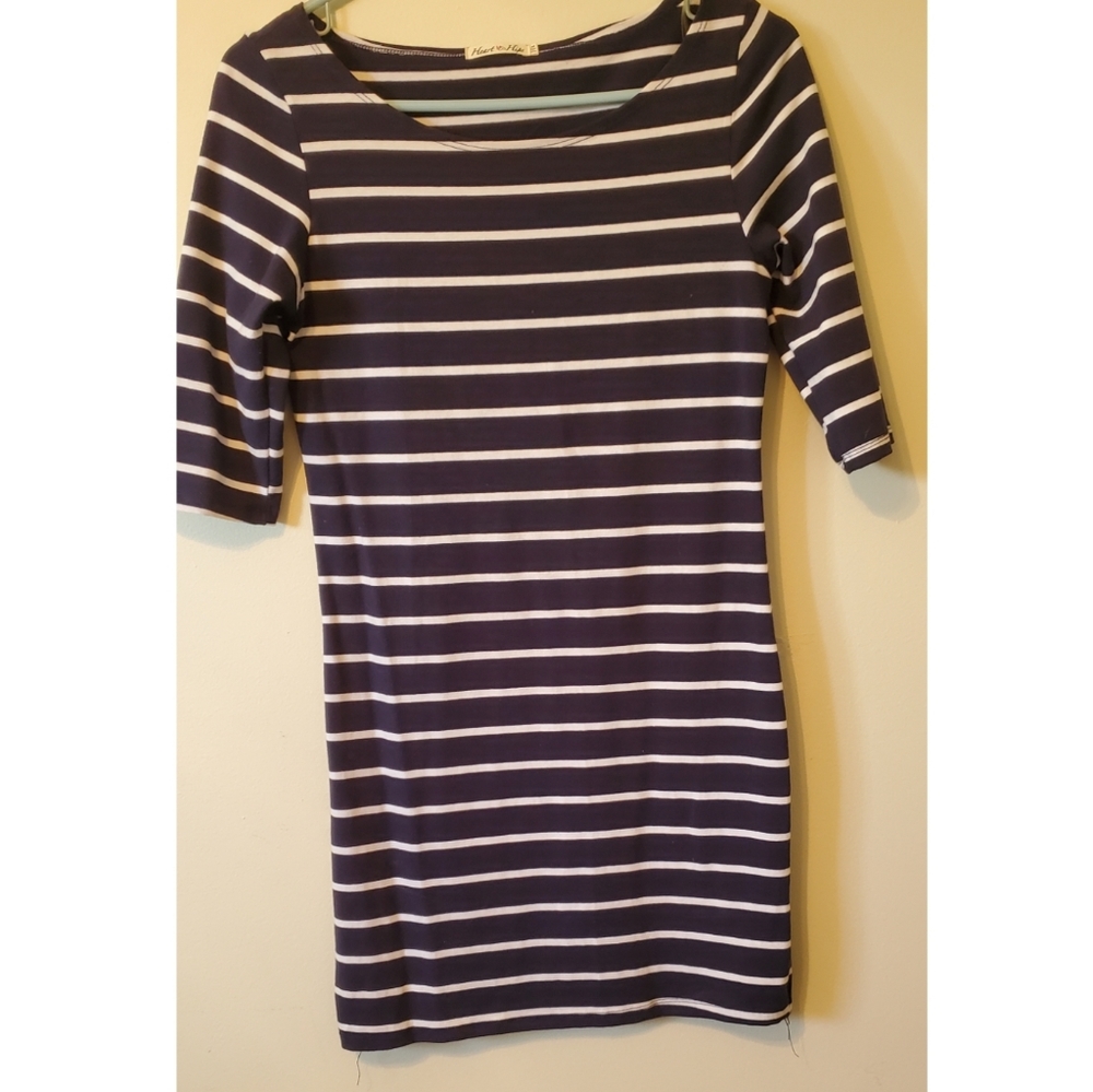 Blue striped dress